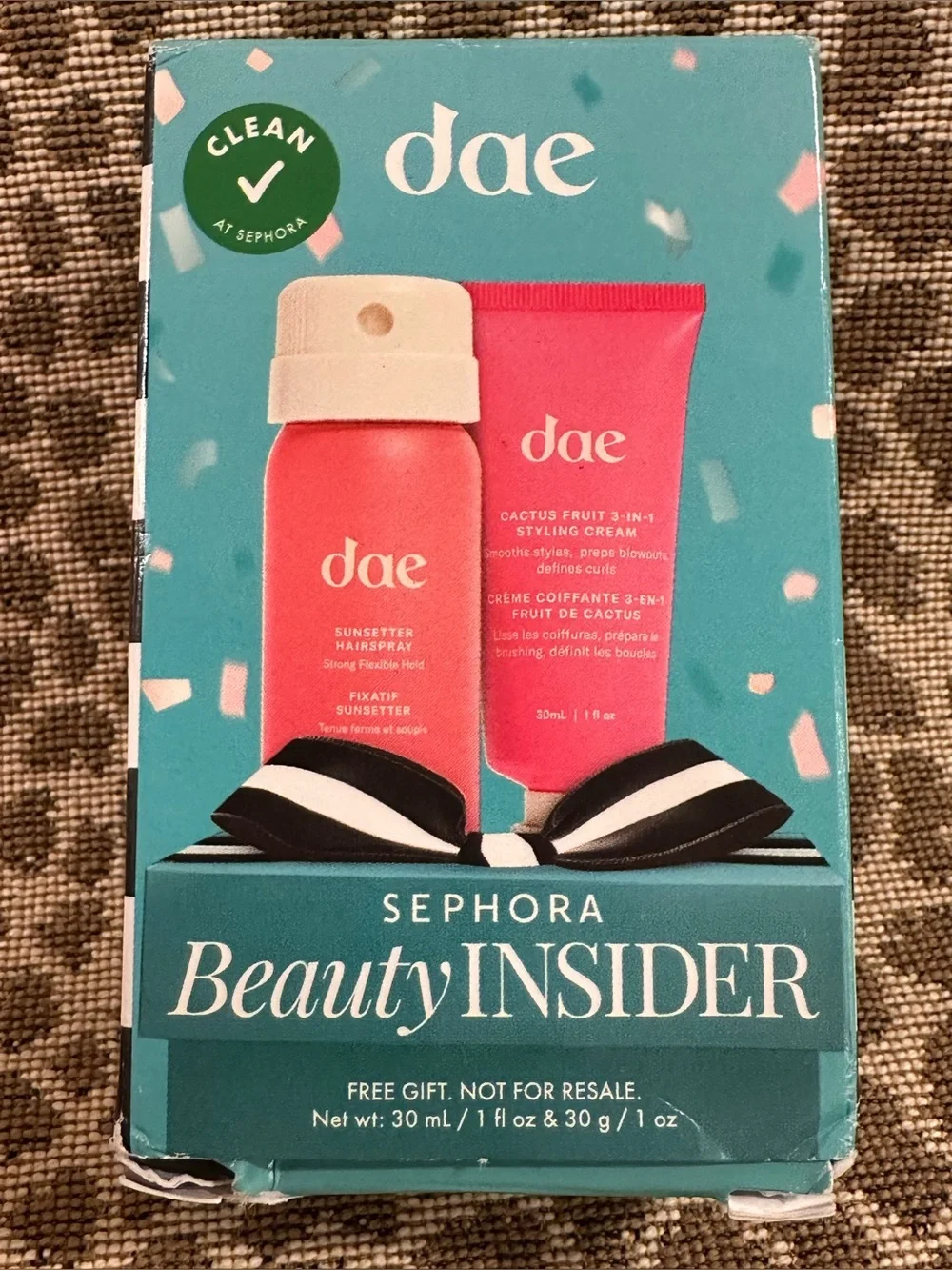 New in Box Sephora Beauty Insider Dae 2 Piece Set~Styling Cream & Hairspray